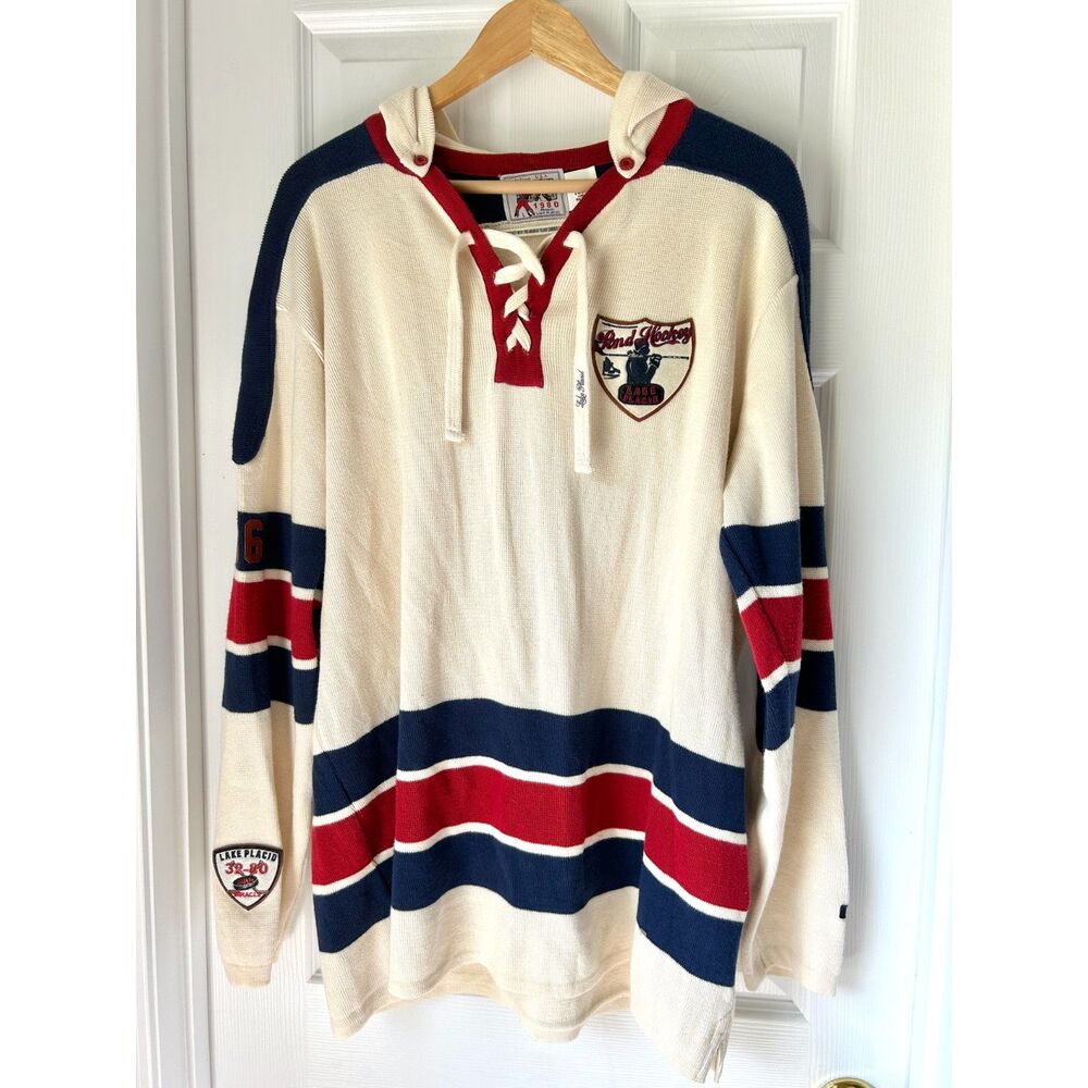 T Dalton Stripe Hockey Sweater Mens Large Vintage Retro Look